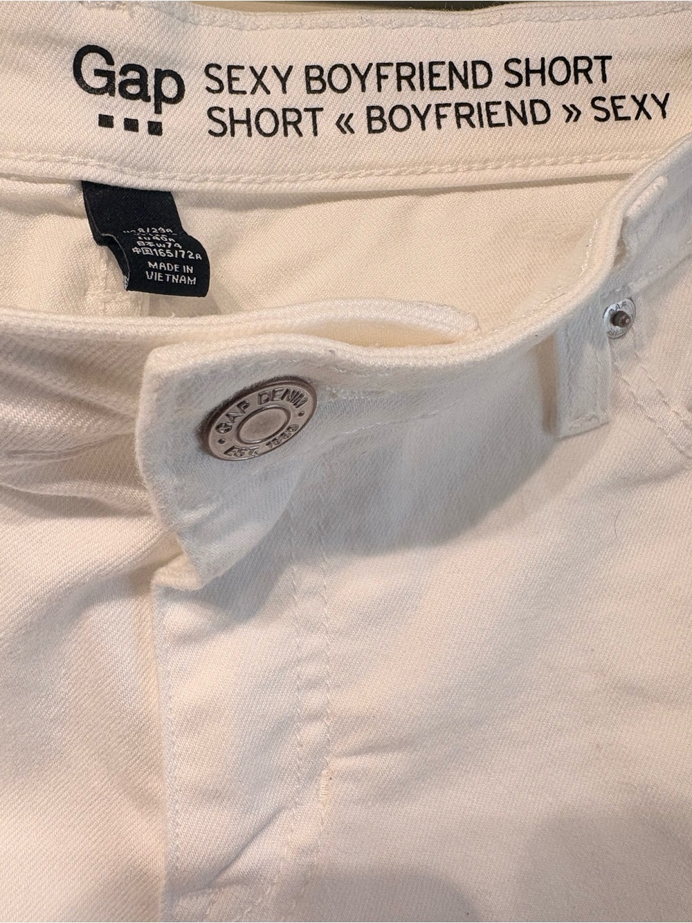 GAP White Boyfriend Denim Shorts - Picture 4 of 7